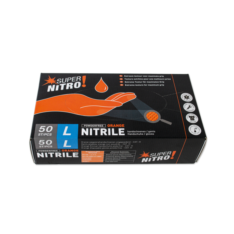 GANTS NITRILE ORANGE SUPER NITRO